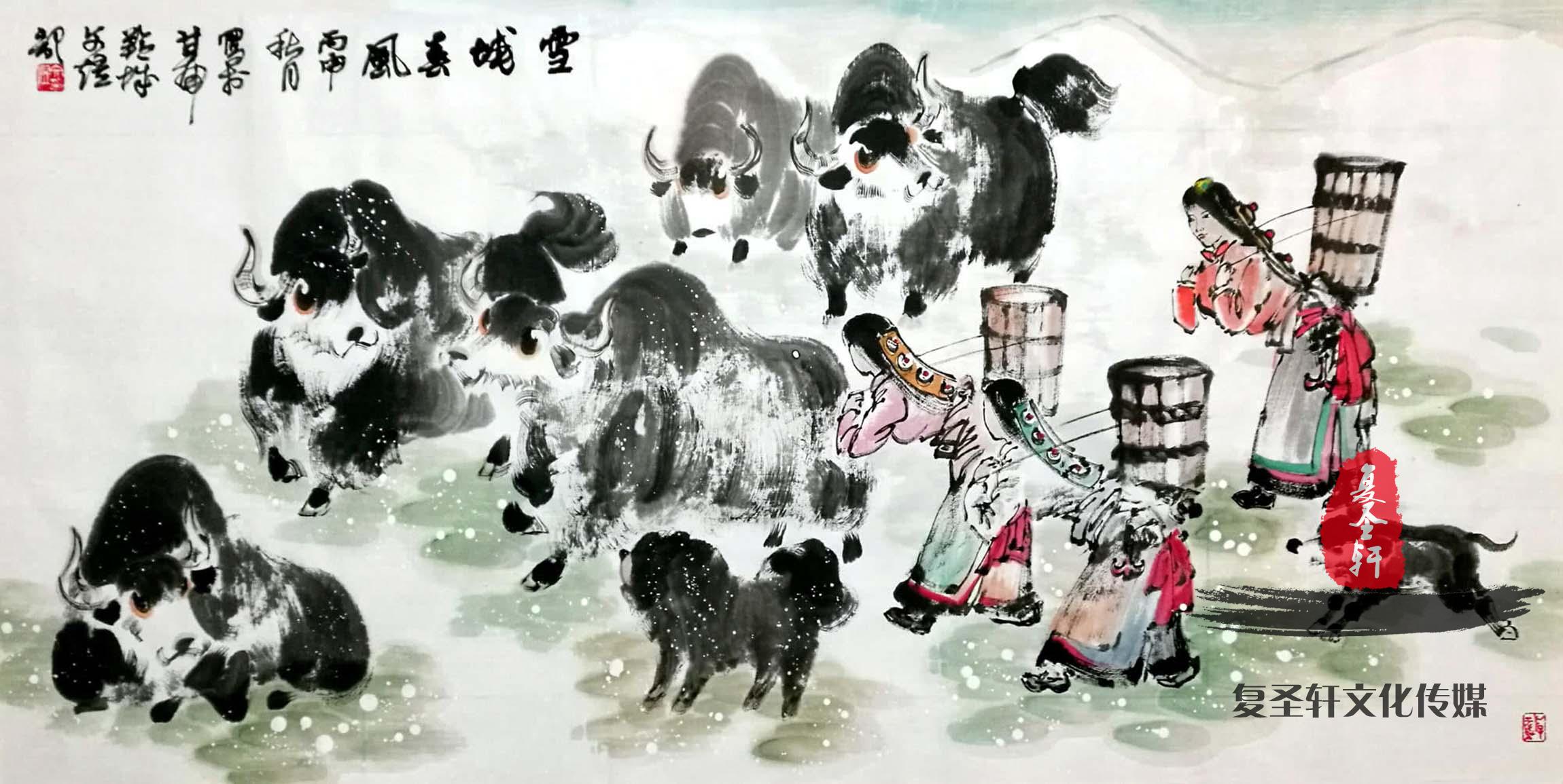 王文煜人物画《雪域春风》